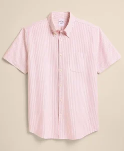 Friday Shirt, Oxford Candy Stripe, Short Sleeve