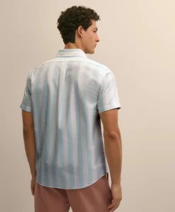 Friday Shirt, Short-Sleeve Oxford Stripe