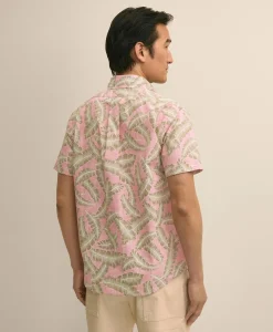 Friday Shirt, Short-Sleeve Poplin Palm Leaf