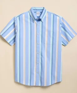 Friday Shirt, Short-Sleeve Poplin Stripe