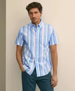 Friday Shirt, Short-Sleeve Poplin Stripe