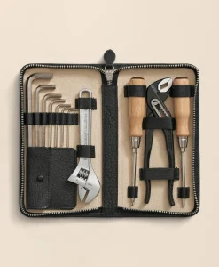 Genuine Leather Case Car Tool Kit