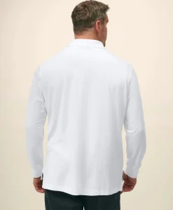 Golden Fleece® Big & Tall Stretch Supima® Long-Sleeve Polo Shirt