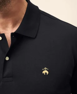 Golden Fleece® Big & Tall Stretch Supima® Long-Sleeve Polo Shirt