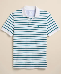 Golden Fleece® Stretch Supima® Cotton Short-Sleeve Striped Polo