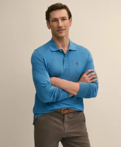 Golden Fleece® Stretch Supima® Long-Sleeve Polo Shirt