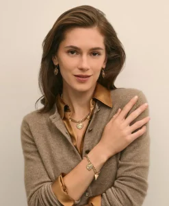 Gold-Toned Heart Charm Bracelet