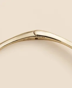Gold-Tone Faux-Pearl Bangle