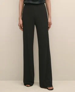 High-Waisted, Elastic Back Matte Jersey Pants