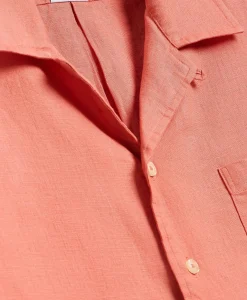 Irish Linen Camp Collar, Short-Sleeve Shirt