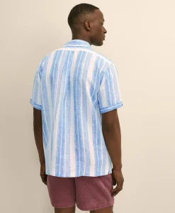 Irish Linen Short-Sleeve Camp Collar Sport Shirt