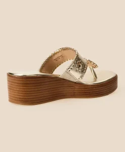 Jack Rogers Platinum Wedge Sandals