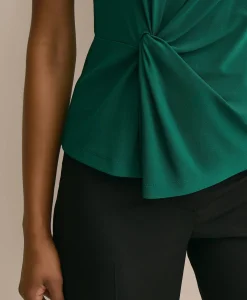 Jersey Sleeveless Waist-Twist Top