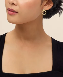 14k Gold Large Oval Earrings