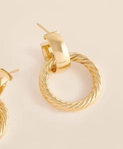 14k Gold Large Oval Earrings