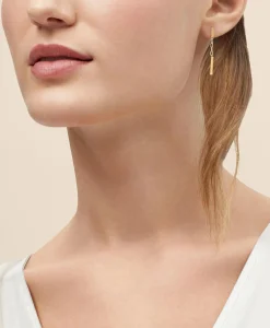 14k Gold Paperclip Drop Earrings