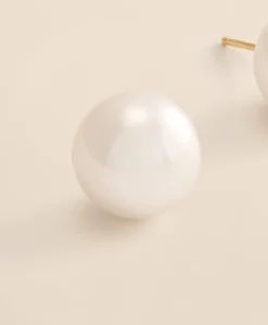 14k Gold Pearl Stud Earrings