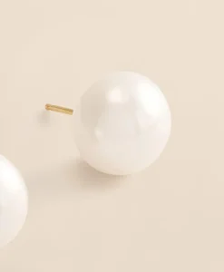 14k Gold Pearl Stud Earrings