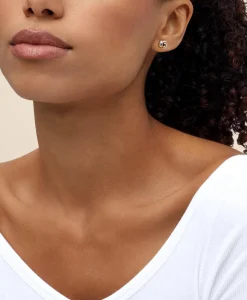 14k Yellow-White-Rose Gold Knot Stud Earrings