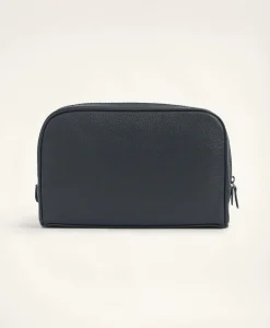 Large Pebbled Leather Dopp Kit