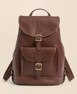 Leather Drawstring Backpack