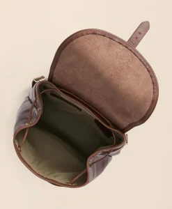 Leather Drawstring Backpack