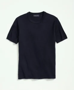 Lightweight Luxe All-Season Sweater, Short Sleeve Crewneck