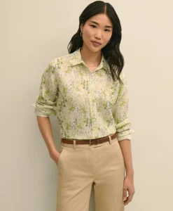 Linen Botanical Print Shirt