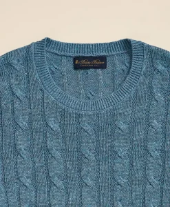 Linen Cable Knit Sweater
