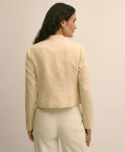 Linen-Cotton Blend Sequin Jacket