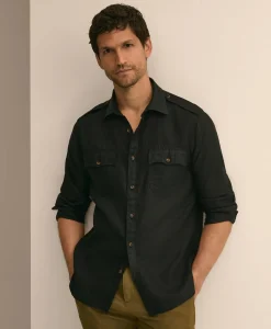 Linen Military Sport Shirt