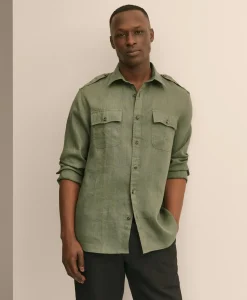 Linen Military Sport Shirt