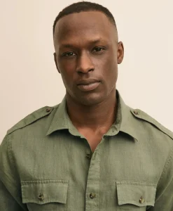Linen Military Sport Shirt