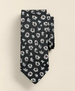 Linen-Silk Daisy Tie