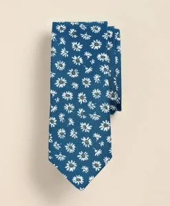 Linen-Silk Daisy Tie