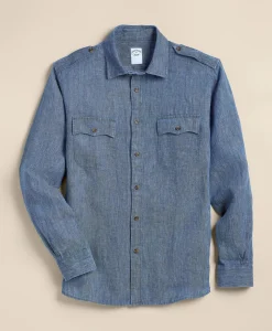 Linen Twill Shirt Jacket