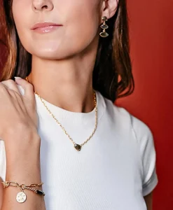 Loni Paul Asymmetrical Labradorite Bar Necklace in 14K Plated Gold