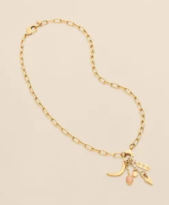 Loni Paul Cubic Zirconia & Moonstone Necklace in 14K Plated Gold