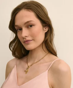 Loni Paul Cubic Zirconia & Moonstone Necklace in 14K Plated Gold