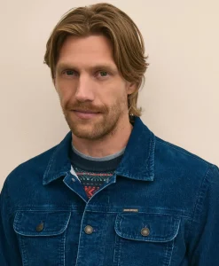 Medium Wale Corduroy Indigo Trucker Jacket