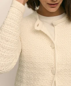 Mercerized Cotton Crochet Sweater Jacket