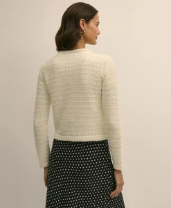 Mercerized Cotton Crochet Sweater Jacket