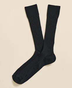 Merino Wool Blend Ribbed Socks