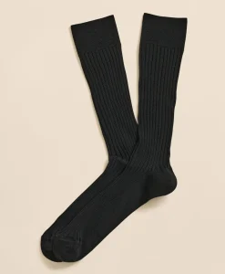 Merino Wool Blend Ribbed Socks