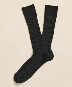 Merino Wool Blend Ribbed Socks
