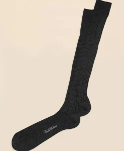 Merino Wool Ribbed Over-the-Calf Socks