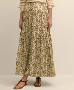 Mosaic Motif A-Line Skirt