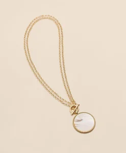 Mother-Of-Pearl Pendant Necklace