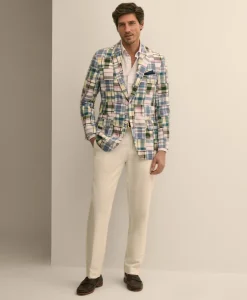 No. 1 Sack Sport Coat in Cotton Patchwork Madras