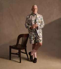 No. 1 Sack Sport Coat in Cotton Patchwork Madras